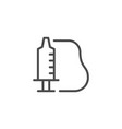 thermal grease line outline icon vector image
