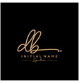 letter db signature logo template vector image vector image