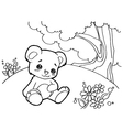 bear cartoon coloring pages vector image