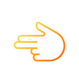 finger gun pixel perfect gradient linear icon vector image