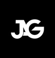 letter jag initial monogram logo template vector image