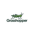 grasshopper mantis logo cricket insect icon vector image vector image
