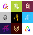big logo pack creative monograms vector image vector image