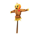 halloween scarecrow colorful vector image