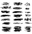 set of grunge brush strokes vector image