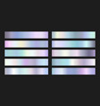 collection iridescent silver foil gradients vector image vector image