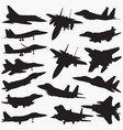 fighter jets silhouettes vector image