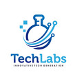 lab logo design vector image