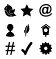 social media icons over white background vector image