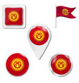 flag kyrgyzstan vector image vector image