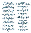set vintage decorative elements vector image