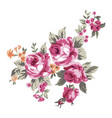 vintage chintz flowers design and decoration vector image