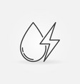 water drop with energy sign icon vector image