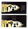 beauty salon golden business card concept vector image
