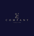 golden logo on which an abstract image vector image