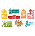 aztec and maya corporate business identity icons vector image vector image