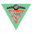 color vintage scooter emblem vector image