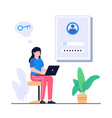 forgot password concept flat vector image