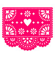 mexican traditional papel picado design vector image vector image