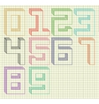 numbers set vector image vector image