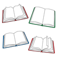 open books vector image