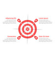 target with four arrows vector image vector image
