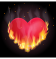 burning heart vector image
