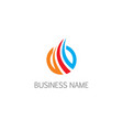 round abstract arrow company logo vector image