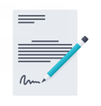 business contract and pencil vector image