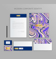 corporate identity business set modern stationery vector image vector image