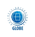 earth logo template globe sign vector image