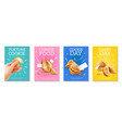 fortune cookies posters set vector image