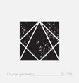 geometric simple shape in grunge retro style vector image vector image