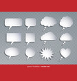 set paper style speech bubbles vector image