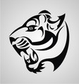 tiger head tattoo vector image vector image