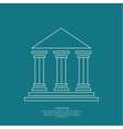 abstract background with ancient building vector image