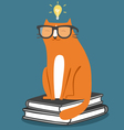 cat in glasses vector image vector image