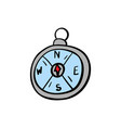 compass doodle icon vector image