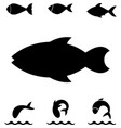 fish icon or logo vector image