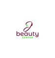j beauty center logo design vector image