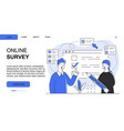 online survey concept vector image
