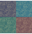 set of seamless patterns with shells vector image vector image