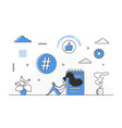 social media likes vector image vector image