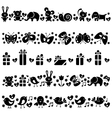 cute borders with baby icons vector image vector image