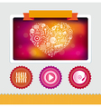 design template with music icons vector image vector image