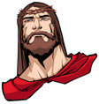 jesus superhero portrait vector image vector image