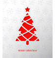 paper cut christmas tree vector image