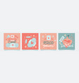 quite cards set with lettering compositions about vector image vector image