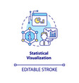 statistical visualization concept icon vector image vector image