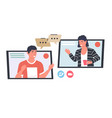 video call meeting distance web conversation vector image